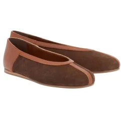 Aeropi ballet flat brown cotto