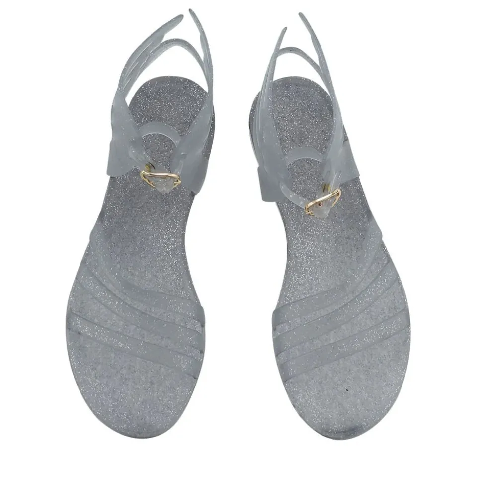 Ikaria clear silver glitter