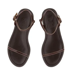 Irida stitch brown off white