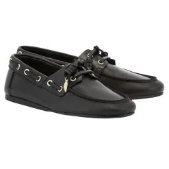 Pliaria boat shoe black