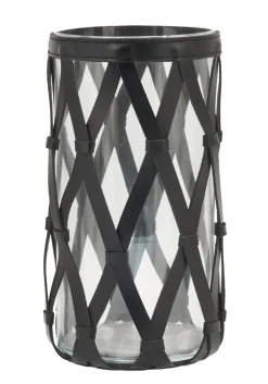 Trellis vase large black