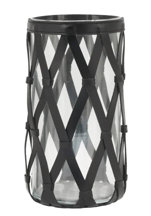 Trellis vase large black