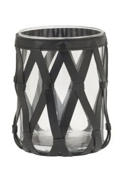 Trellis vase small black
