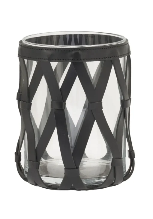Trellis vase small black